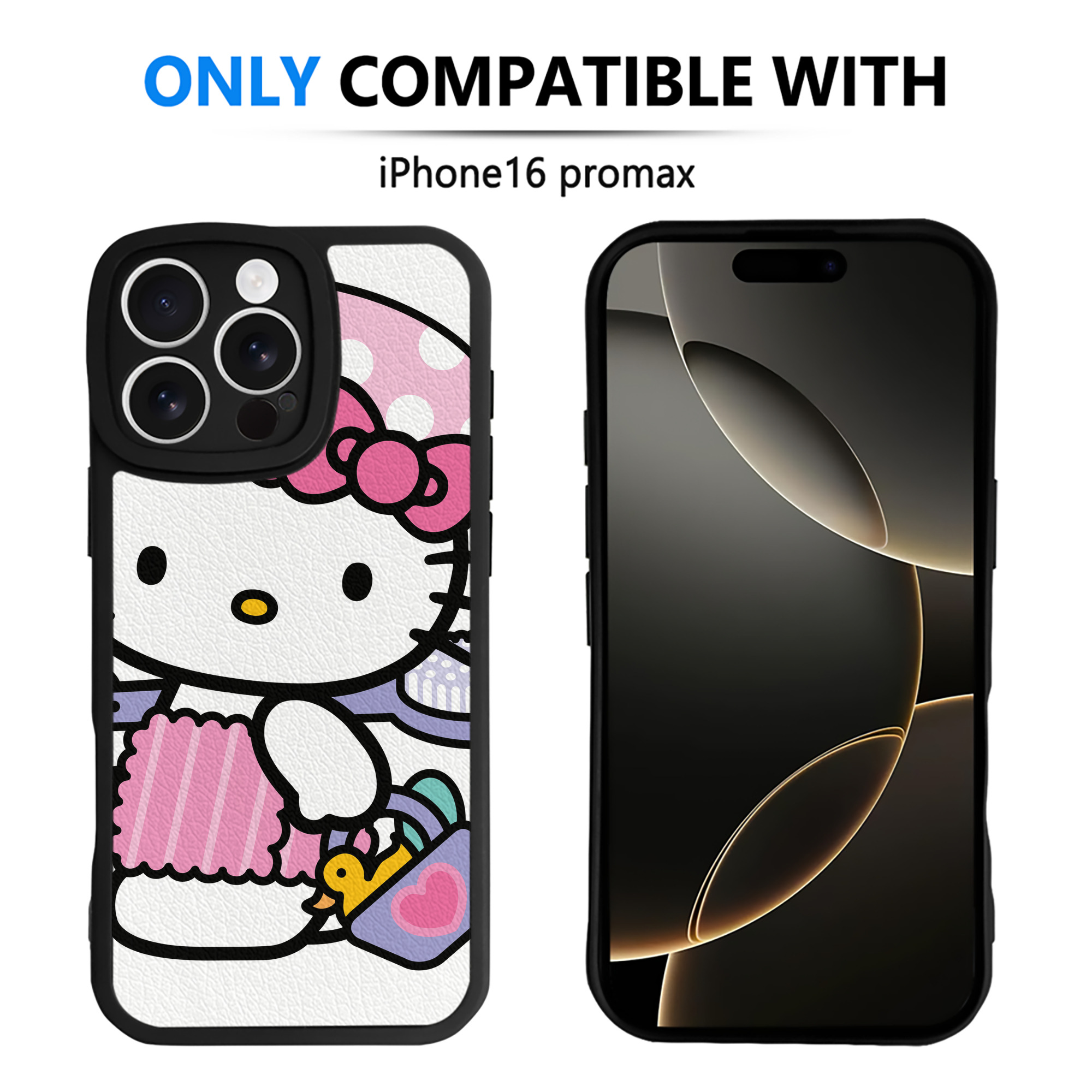 （画像用） Hello Kitty ハローキティ 【iPhone 16シリーズ対応】シリコンスマホケース（レザー調） 材質：シリコン